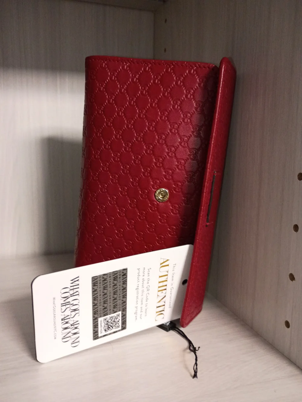 Gucci Red Leather Continental Wallet - Picture 9 of 9